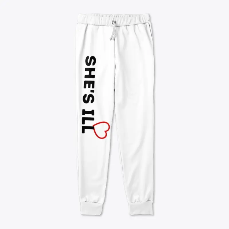 SHE'S ILL RED HEART JOGGERS